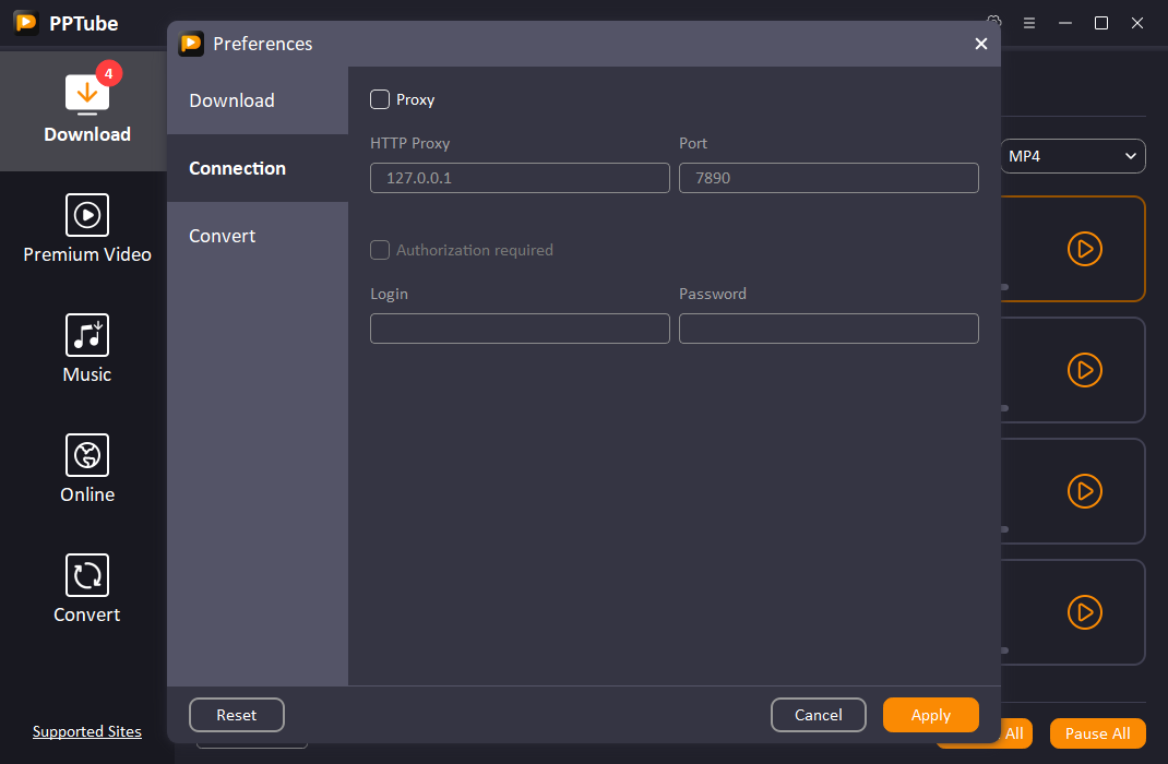 13 pptube connection proxy