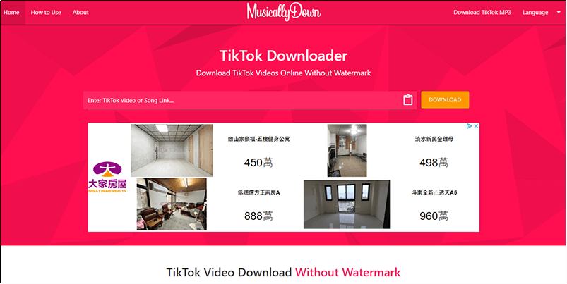 MusicallyDown tiktok downloader