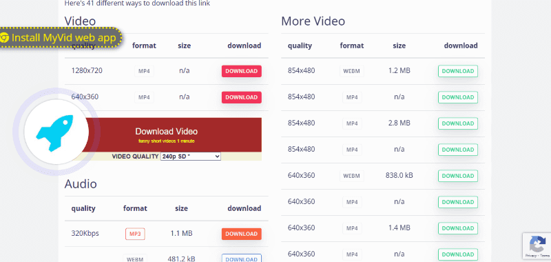 choose format MyVid