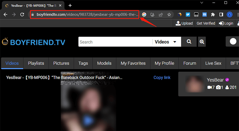 copy boyfriendtv video url