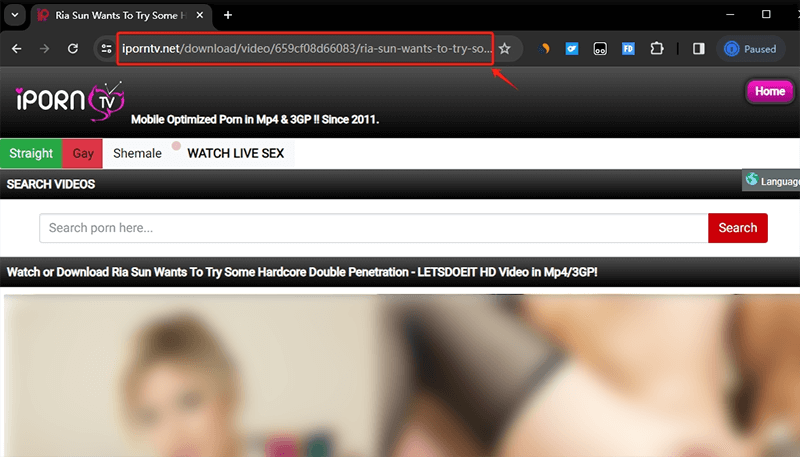 copy iporntv video url
