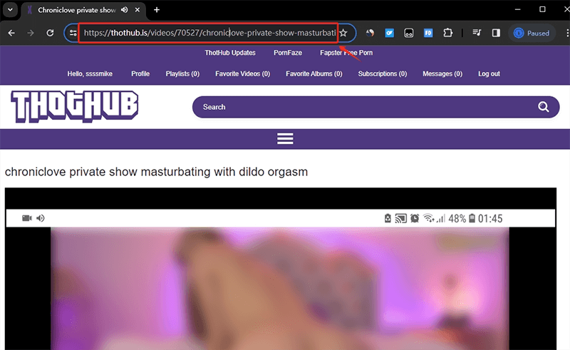 copy thothub private video url