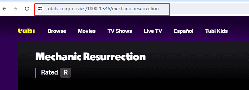 copy tubi url