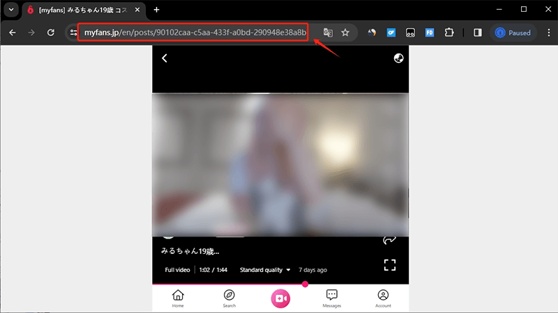 copy myfans video url