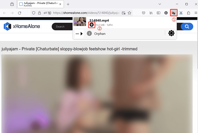 download xhomealone video firefox