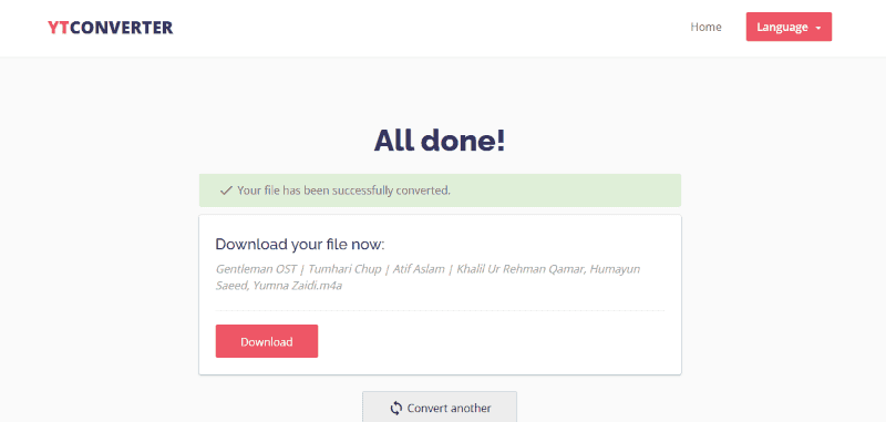 download done YTconverter
