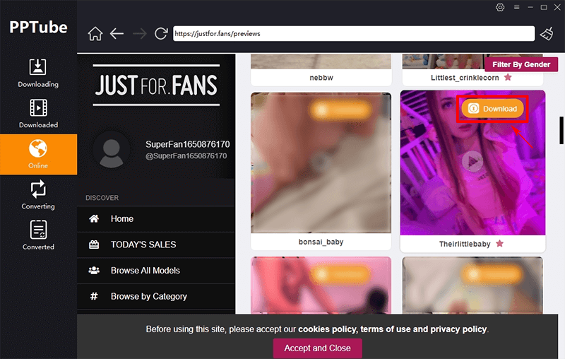 download justforfans video