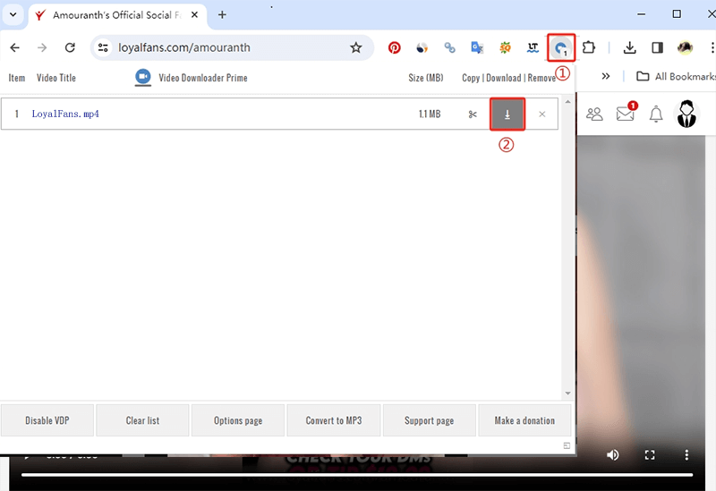 download loyalfans video chrome