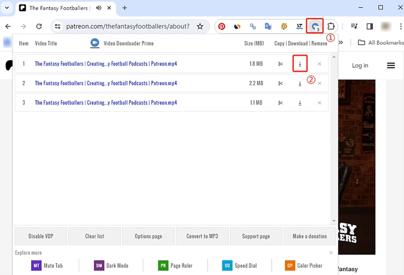 download patreon video chrome