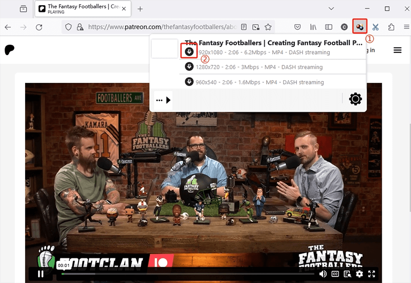 download patreon video firefox
