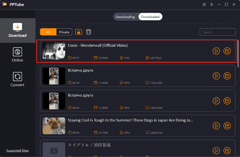 downloaded flac