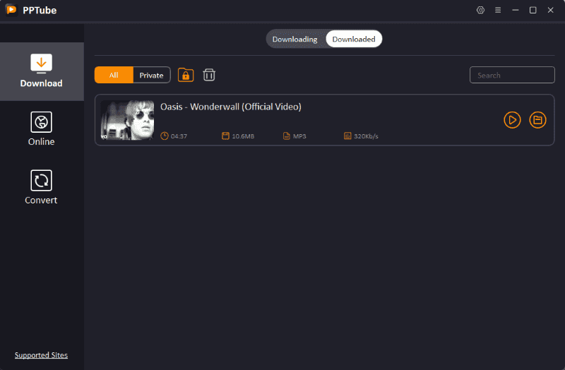 downloaded tidal music