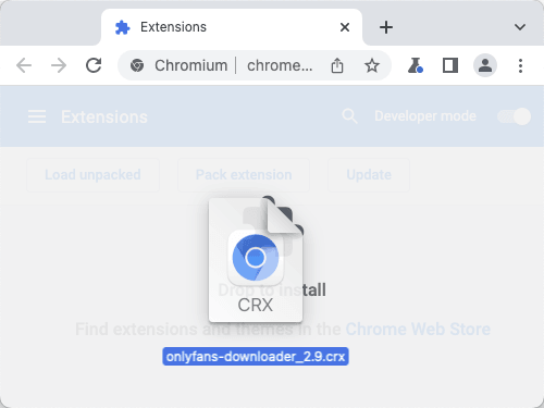 drag crx file