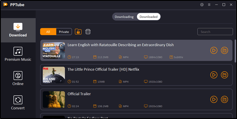 find-the-downloaded-video