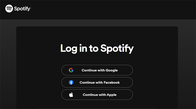 login spotify account