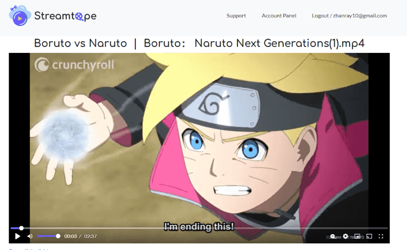 open streamtape video