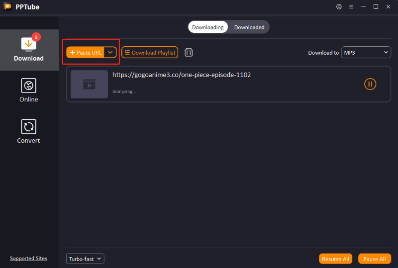 paste gogoanime url
