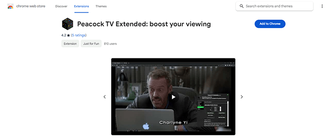 peacock-browser-extension