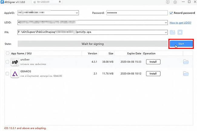 start-Altsigner