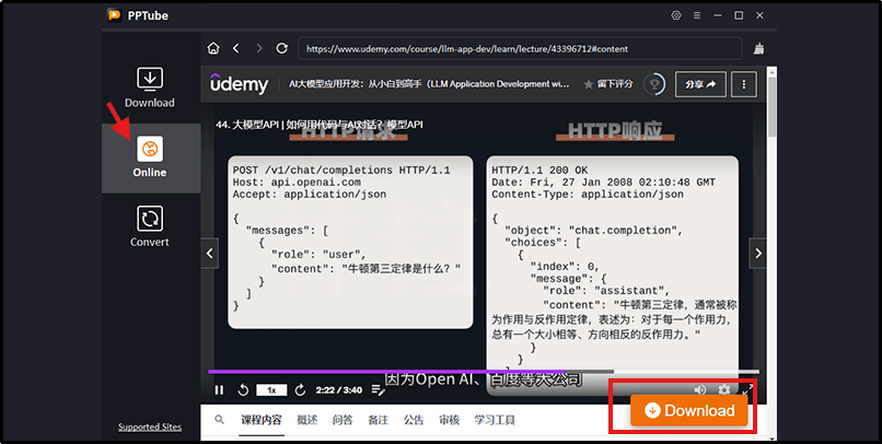 download udemy video