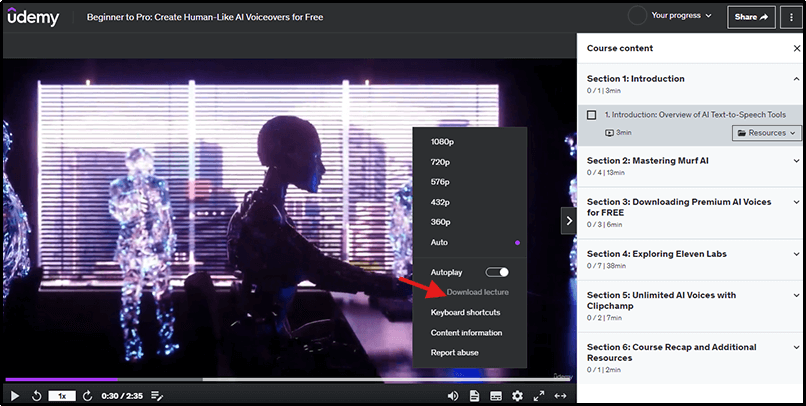 download udemy video
